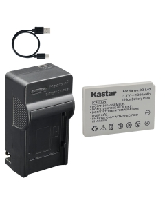 Kastar 1-Pack Battery and AC & USB-C Charger, Compatible with Sanyo DB-L40 DB-L40AU for Xacti DMX-HD1 HD1A HD2 HD700 HD800 and VPC-HD1 HD2 HD700 HD800