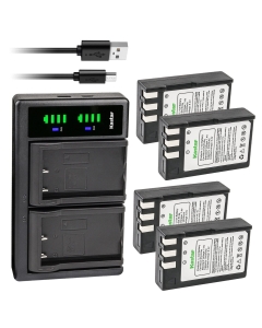 Kastar 4-Pack EN-EL9 Battery and LTD2 USB Charger Replacement for Nikon D40 D40x D60 D3000 D5000 DSLR Camera Battery Grip BG-2A, Nikon EN-EL9 ENEL9 EN-EL9a Battery