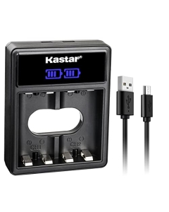 Kastar Battery Dual USB Charger Compatible with Logitech 190264-0000, L-LC3 H-AA, L-LC3H-AA Battery, Logitech LX 700 LX700 Cordless Desktop Mouse, URC-LX700, M-BAK89B, RNH-006-1.8, 967418-0403