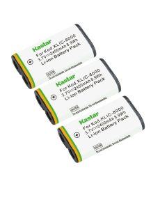 Kastar K8000 Battery 3-Pack Replacement for Kodak Pocket Video Camera PlaySport ZX1, Pocket Video Camera ZXD, Z885, Z1012 is, Z1015 is, Z1085 is, Z1485 is, Z612 is, Z712 is Camera