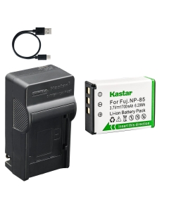 Kastar 1-Pack Battery and AC & USB-C Charger, Compatible with NP-85 NP-170 PA3985 Fujifilm FinePix SL240 SL260 SL300 SL1000 S1 Toshiba Camileo X200 X400 X416 Sony HDR-500E HDR-550E HDR-600X Cameras