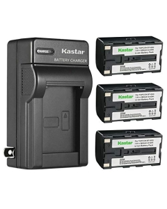 Kastar 3Pack Battery and AC Wall Charger Replacement for Topcon BT-60Q, BT-61Q, BT-62Q, BT-65Q, BT-66Q, GMS-2 Survey Instrument Total station Battery, Topcon BC-30, BC-30D, BT-30 Total station Charger