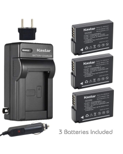 [Fully Decoded] Kastar DMW-BLD10 Battery 3-Pack and Charger for Panasonic DMW-BLD10, DMW-BLD10E, DMW-BLD10PP, DE-A93B Work for Panasonic Lumix DMC-G3, Panasonic Lumix DMC-GF2, Panasonic Lumix DMC-GX1