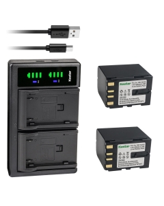 Kastar 2-Pack BN-V428 Battery and LTD2 USB Charger Replacement for JVC GR-DVL505, GR-DVL507, GR-DVL510, GR-DVL512, GR-DVL515, GR-DVL517, GR-DVL520, GR-DVL522, GR-DVL525, GR-DVL555, GR-DVL557