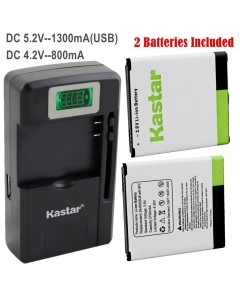 Kastar Galaxy S4 Battery (2-Pack with NFC) and intelligent mini travel Charger ( with high speed portable USB charge function, not NFC capable) for amsung Galaxy S4, S IV, I9505, M919 (T-Mobile), I545 (Verizon), I337 (AT&T), L720 (Sprint), EB-B600BUB, EB-