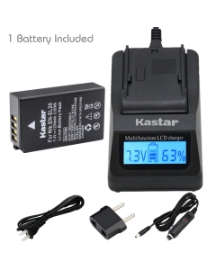 Kastar Fast Charger Kit and Battery (1-Pack) for Nikon EN-EL20, EN-EL20a and Nikon Coolpix A, Nikon 1 AW1, Nikon 1 J1, Nikon 1 J2, Nikon 1 J3, Nikon 1 S1, Nikon 1 V3, Blackmagic Pocket Cinema Camera
