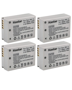 Kastar Battery (4-Pack) for NB-7L, CB-2LZE Work with PowerShot G10, PowerShot G11, PowerShot G12, PowerShot SX30 is Digital Cameras