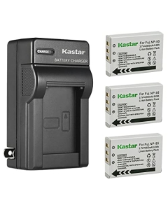 Kastar 3-Pack Battery and AC Wall Charger Replacement for Fujifilm NP-95 NP95 FNP-95 FNP95 Battery, Fujifilm BC-65N Charger, Fujifilm FinePix X100S, FinePix X100LE, FinePix X100T Cameras
