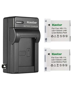 Kastar 2-Pack Battery and AC Wall Charger for Canon ELPH & IXUS Cameras
