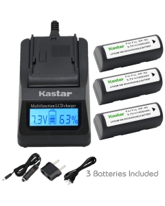 Kastar Fast Charger and Battery 3-Pack Compatible with Fujifilm NP-80 KLIC-3000 Finepix 1700z 2700 2900z 4800 4900 6800 6900 Zoom MX-1700z MX-2700 MX-2900z MX-4800 MX-4900 MX-6800 MX-6900 DC4800