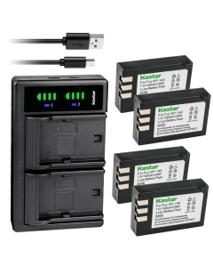 Kastar 4-Pack Battery and LTD2 USB Charger Replacement for Fujifilm NP-140 FNP-140 FNP140 Battery, Fuji BC-140 BC140 Charger, Fujifilm FinePix S100FS, FinePix S200EXR, FinePix S200FS, FinePix S205EXR