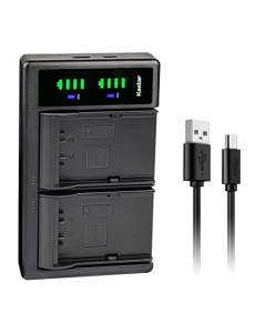 Kastar LTD2 USB Battery Charger Compatible with JVC GY-HC500 GY-HC500E, GY-HC500U GY-HC500UN, GY-HC500SPC GY-HC500SPCN, GY-HC550 GY-HC550E GY-HC550UN Connected Cam 4K Handheld Camcorder
