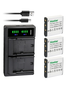 Kastar 3-Pack Battery and LTD2 USB Charger Replacement for Samsung SLB-1237 Battery, Samsung Digimax L55, Digimax L55W, Digimax L85 Digital Cameras