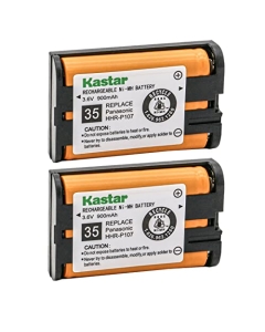Kastar 2-Pack HHR-P107A Battery Replacement for Panasonic KX-TG3032BP KXTG3032BP KX-TG3032PK KXTG3032PK KX-TG3033 KXTG3033 KX-TG3033PK KXTG3033PK KX-TG3033S KXTG3033S KX-TG3034 KXTG3034 Home Handset