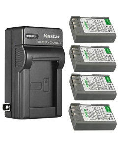 Kastar 4-Pack Battery and AC Wall Charger Replacement for Nikon EN-EL9 EN-EL9a EN-EL9e Battery, Nikon MH-23 Charger, Nikon Battery Grip BG-2A for Nikon D40/D40x/D60/D3000/D5000 DSLR Camera