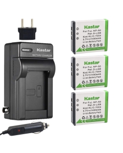 Kastar Battery 3-Pack and Charger for Kodak KLIC-7004 and Kodak EasyShare M1033 EasyShare M1093 is EasyShare M2008 EasyShare V1073 V1233 V1253 V1273 PLAYSPORT PLAYTOUCH PlayFull Dual Zi12 Zi8 Zx3