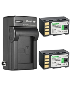 Kastar 2-Pack Battery and AC Wall Charger Replacement for JVC GZ-MG134EK GZ-MG134EX GZ-MG134US GZ-MG135 GZ-MG135AA GZ-MG135EK GZ-MG135EX GZMG135US GZ-MG135US GZ-MG140 GZ-MG140AA GZ-MG142 GZ-MG145AA