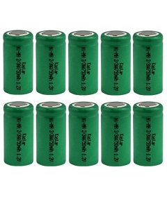 Kastar 10-Pack 2/3AA 1.2V 750mAh Ni-MH Battery, Flat Top, Replacement for Solar Light, DIY Power Packs, High Power Static Applications, Electric Mopeds, Meters, RC Devices, Electric Tools and More