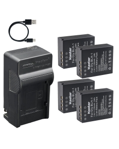 Kastar 4-Pack Battery and AC & USB-C Charger, Compatible with Olympus BLH-1 BLH-01 PS-BLH1, BCH-1 Charger, OM-D E-M1 Mark II, E-M1 Mark III, E-M1X Cameras, and HLD-9 Power Battery Grip