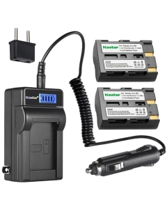 Kastar 2-Pack D-LI50 Battery and LCD AC Charger Compatible with Samsung SLB-1674 Battery, Samsung GX-10, GX-20, Dimage A1, Konica Minolta Dimage A2, Dynax 5D, Dynax 7D, Maxxum 5D, Maxxum 7D Cameras