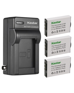 Kastar 3-Pack U120 Battery and AC Wall Charger Replacement for URC BATT-TRC1080 BTBL73386 Battery, Universal Remote Control URC TRC-1080 TRC-820, URC MXHP-R500 MXHP-R700 MX-1400, URC HS-R100 RM-2