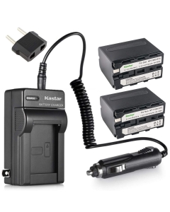 Kastar NP-F970 Battery 2-Pack and Charger Compatible with Sony NP-F975, NP-F960, NP-F950 and Sony L Type Camcorder DCR-VX2100, FDR-AX1, HDR-AX2000, HDR-FX7, HDR-FX1000, HVR-V1U, NEX-FS100U, NEX-FS700U