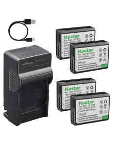 Kastar 1-Pack Battery and AC & USB-C Charger, Compatible with Canon LP-E10, EOS Rebel T3, T5, T6, T7, T100, 1100D, 1200D, 1300D, 1500D, 2000D, 3000D, Kiss X50, X70, X80, X90 Cameras