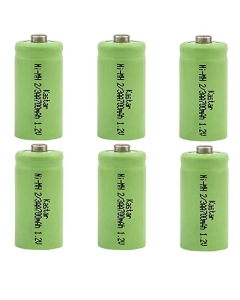 Kastar 6-Pack Ni-MH Battery 2/3 AA Ni-MH 1.2V 700mAh Replacement for Solar Light, Solar Decorations, Solar Flowers, Holiday Solar Lights, Walmart lawn solar lights, Walmart pathway lights, Yard lights