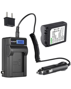 Kastar 1-Pack CGA-S006 Battery and LCD AC Charger Compatible with Panasonic Lumix DMC-FZ8EBS, Lumix DMC-FZ8EFS, Lumix DMC-FZ8EG, Panasonic CGA-S006, CGA-S006e, CGR-S006, CGR-S006e, DMW-BMA7 Battery