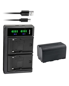 Kastar 1-Pack NP-F750 / NP-F770 Battery and LTD2 USB Charger Compatible with FEELWORLD F6 Plus 5.5 INCH, FT6 FR6 5.5 INCH Wireless Video Transmission DSLR Camera Field Touch Monitor 4K HDMI