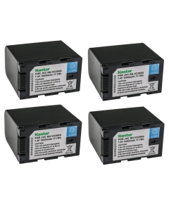 Kastar 4-Pack BN-VC296G 7.4V 10500mAh Li-ion Battery Replacement for JVC BN-VC264G BN-VC296G Battery, JVC AA-VC20 AA-VC20E AA-VC20U Battery Charger, JVC GY-HC500 GY-HC 550 Series Camcorder