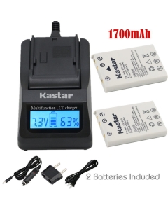 Kastar Fast Charger + Battery (2-Pack) for Nik EN-EL5 and Nik MH-61, Nik Coolpix 3700, 4200, 5200, 5900, 7900, P3, P4, P80, P90, P100, P500, P510, P520, P530, P5000, P5100, P6000, S10 Cameras
