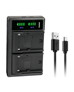 Kastar 2-Pack Battery NP-F780Exp and LTD2 USB Charger Compatible with LED Video Light CN-126 CN-160 CN-216 CN-304 CN126 CN160 CN216 CN304 VL600 YN300, GVM LED480 LED520 LED672 LED896 Other LED Light