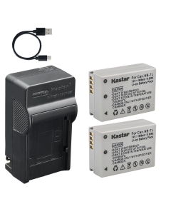 Kastar 2-Pack Battery and AC & USB-C Charger, Compatible with Canon NB-7L NB-7LH PowerShot G10 G11 G12 SX30 is Cameras