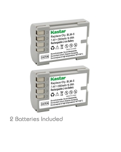 Kastar Battery 2-Pack Replacement for Olympus BLM-5, PS-BLM5 and Olympus C-8080 C-7070 C-5060 E1 E3 E5 E300 E330 E500 E510 E520 Digital Cameras