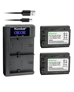 Kastar NP-FZ100 2-Pack Battery and LKD2 USB Charger Compatible with Sony NP-FZ100 FZ100 Battery, Sony BC-QZ1, NPA-MQZ1K Charger, Sony Camera Grip VG-C3EM