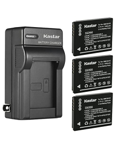 Kastar 3-Pack Battery and AC Wall Charger Replacement for Panasonic DMW-BCH7 DMW-BCH7E, DMW-BCH7PP DMW-BCH7GK Battery, Panasonic DE-A75 DE-A75B, DE-A76 Charger