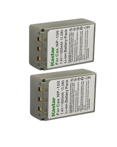 Kastar 2-Pack Battery Replacement for Casio NP-100 NP100, NP-100L NP100L, NP-100DBA NP100DBA Battery, BC-100L BC100L Charger, Casio Exilim Pro EX-F1, Exilim Pro EXF1, Exilim Pro EX-F1BK, EXF1BK Camera