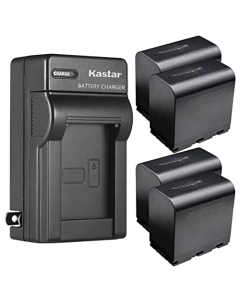 Kastar 4-Pack SSL-JVC70 Battery and AC Wall Charger Compatible with JVC SSL-JVC50, SSL-JVC70, SSL-JVC75, BN-S8I50 Battery, JVC GY-LS300, GY-LS300CHU Camera
