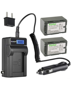 Kastar 2-Pack CGR-D16S Battery and LCD AC Charger Compatible with Panasonic AG-DVC80, AG-DVC80P, AG-DVX100, AG-DVX100A, AG-DVX100B, AG-DVX100BE, AG-DVX102, AG-DVX102A, AG-DVX102B, AG-DVX1000