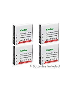 Kastar CNP-40 Battery (4-Pack) for Kodak LB-060 AZ521 AZ361 AZ501 AZ522 AZ362 AZ526 and HP D3500 SKL-60 V5060H V5061U Cameras