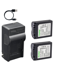 Kastar 2-Pack Battery and AC & USB-C Charger, Compatible with Panasonic DMW-BMA7 CGA-S006 S006E and Leica BP-DC5, Works with Panasonic Lumix DMC-FZ7 FZ8 FZ18 FZ28 FZ30 FZ35 FZ38 FZ50 & Leica V-LUX1