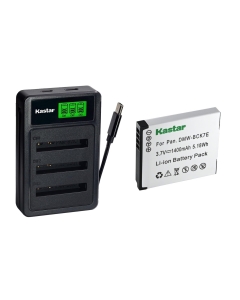 Kastar 1-Pack Battery with LZD3 USB Triple Charger Compatible with Panasonic DMW-BCK7, Lumix FH2 FH5 FH8 FH24 FH25 FH27 FP5 FP7 FP77 FS14 FS16 FS22 FS28 FS35 FX77 FX80 SZ1 TS20 TS30 Cameras