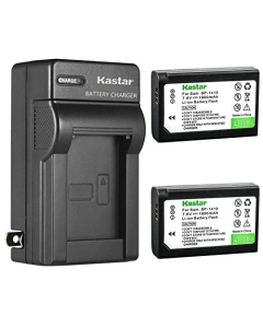 Kastar 2-Pack Battery and AC Wall Charger Replacement for Samsung BP-1410, BP1410, ED-BP1410 Battery, Samsung NX30, EV-NX30ZZBGBUS, WB2200, Digimax WB2200, WB2200BMBCL, WB2200F, Digimax WB2200F Camera