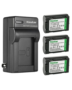 Kastar 3-Pack CGR-S602 Battery and AC Wall Charger Replacement for Panasonic Lumix DMC-L1, Lumix DMC-L1K, Lumix DMC-L1KEG-K, Lumix DMC-L1KEB-K, Lumix DMC-LC1, Lumix DMC-LC1B, Lumix DMC-LC1EG-K Camera
