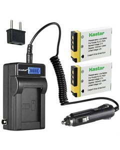 Kastar 2-Pack KLIC-7003 Battery and LCD AC Charger Compatible with Kodak KLIC-7003 K7003 Battery, Kodak EasyShare M380, EasyShare M381, EasyShare M420, EasyShare V803, EasyShare V1003 Digital Camera