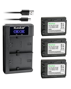 Kastar NP-FZ100 3-Pack Battery and LKD2 USB Charger Compatible with Sony NP-FZ100 FZ100 Battery, Sony BC-QZ1, NPA-MQZ1K Charger, Sony Camera Grip VG-C3EM