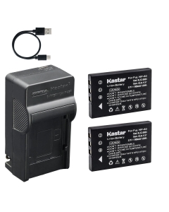 Kastar 2-Pack Battery and AC & USB-C Charger, Compatible with NP-60 NP-30 LI-20B CGA-S301 FinePix F401 F410 50i Photosmart R507 R607 R707 R717 EasyShare LS443 LS743 Optio 330 430 Digimax V700 V800