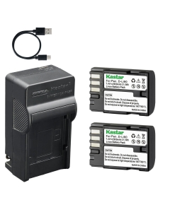 Kastar 2-Pack D-Li90 Battery and AC & USB-C Charger Compatible with Pentax K-1 K-3 III K-3 II K-5 II K-5 IIs K-7 645D 645Z DSLR Cameras