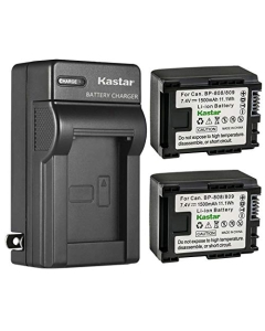 Kastar 2-Pack Battery and AC Wall Charger Replacement for Canon BP-809 BP809 BP-809/B BP-809/S, BP-819 BP819, BP-827 BP827 Battery, Canon CG-800 Charger